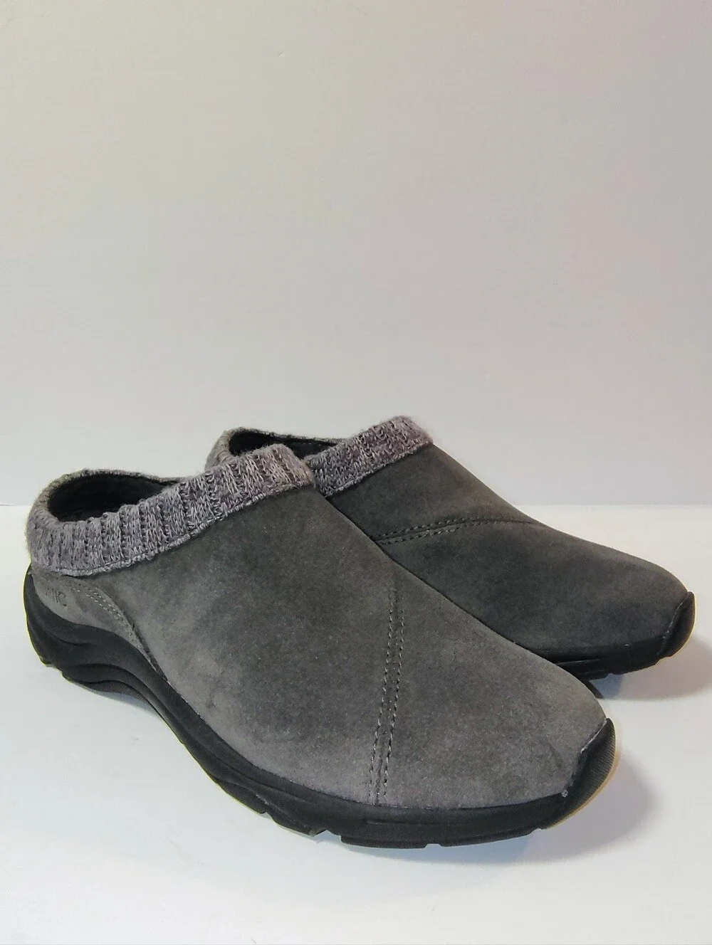 Vionic Arbor Suede Water-resistant Slip-On Knit Trim Comfort Orthotic Clogs 8